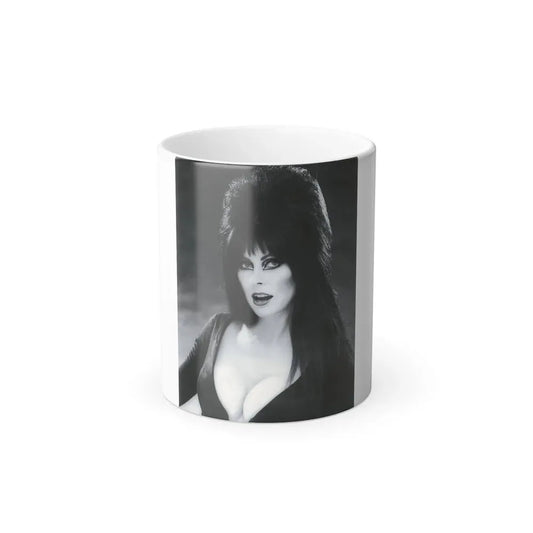 Elvira, Mistress Of The Dark #147 (Vintage Female Icon) Color Changing Coffee Mug 11oz - Go Mug Yourself