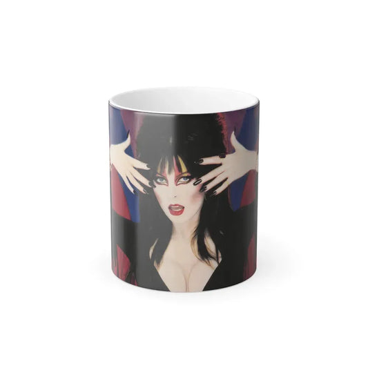 Elvira, Mistress Of The Dark #149 (Vintage Female Icon) Color Changing Coffee Mug 11oz - Go Mug Yourself