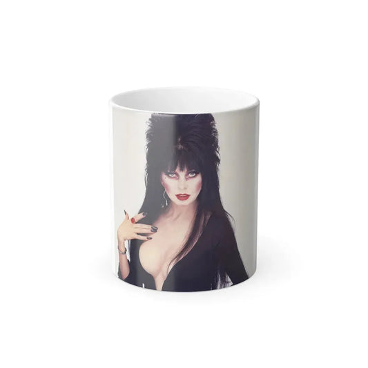 Elvira, Mistress Of The Dark #151 (Vintage Female Icon) Color Changing Coffee Mug 11oz - Go Mug Yourself