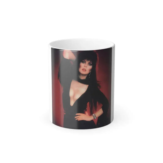 Elvira, Mistress Of The Dark #153 (Vintage Female Icon) Color Changing Coffee Mug 11oz - Go Mug Yourself