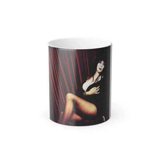 Elvira, Mistress Of The Dark #156 (Vintage Female Icon) Color Changing Coffee Mug 11oz - Go Mug Yourself