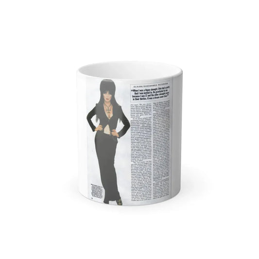 Elvira, Mistress Of The Dark #167 - Femme Fatales '97 - Mag. Photo (Vintage Female Icon) Color Changing Coffee Mug 11oz - Go Mug Yourself