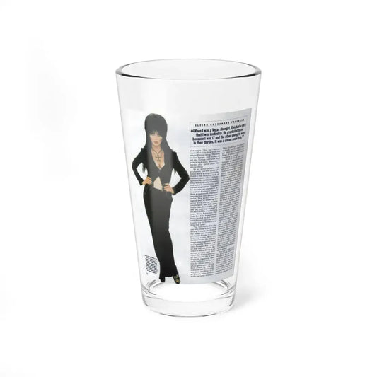 Elvira, Mistress Of The Dark #167 - Femme Fatales '97 - Mag. Photo (Vintage Female Icon) Pint Glass 16oz 16oz - Go Mug Yourself
