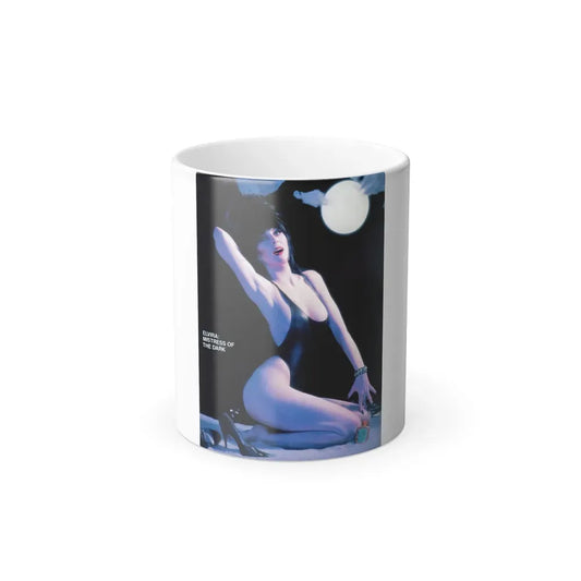 Elvira, Mistress Of The Dark #168 (Vintage Female Icon) Color Changing Coffee Mug 11oz - Go Mug Yourself