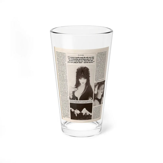 Elvira, Mistress Of The Dark #169 - B&W Photos & Article (Vintage Female Icon) Pint Glass 16oz-16oz-Go Mug Yourself