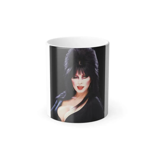 Elvira, Mistress Of The Dark #171 (Vintage Female Icon) Color Changing Coffee Mug 11oz - Go Mug Yourself