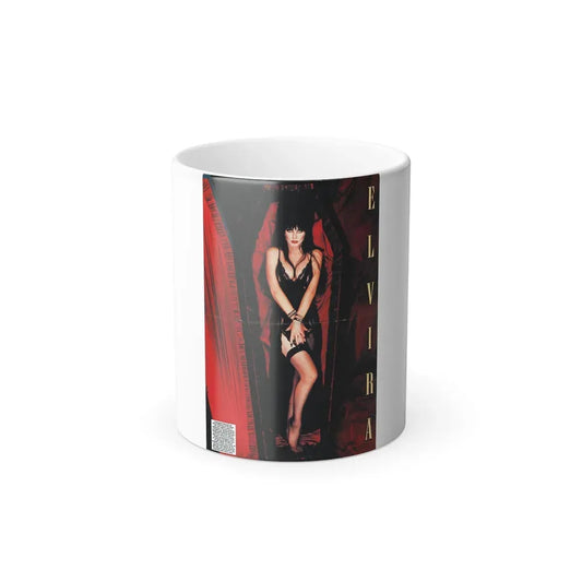 Elvira, Mistress Of The Dark #177 - Scanned Femme Fatales Mag. '92 Pic (Vintage Female Icon) Color Changing Coffee Mug 11oz - Go Mug Yourself