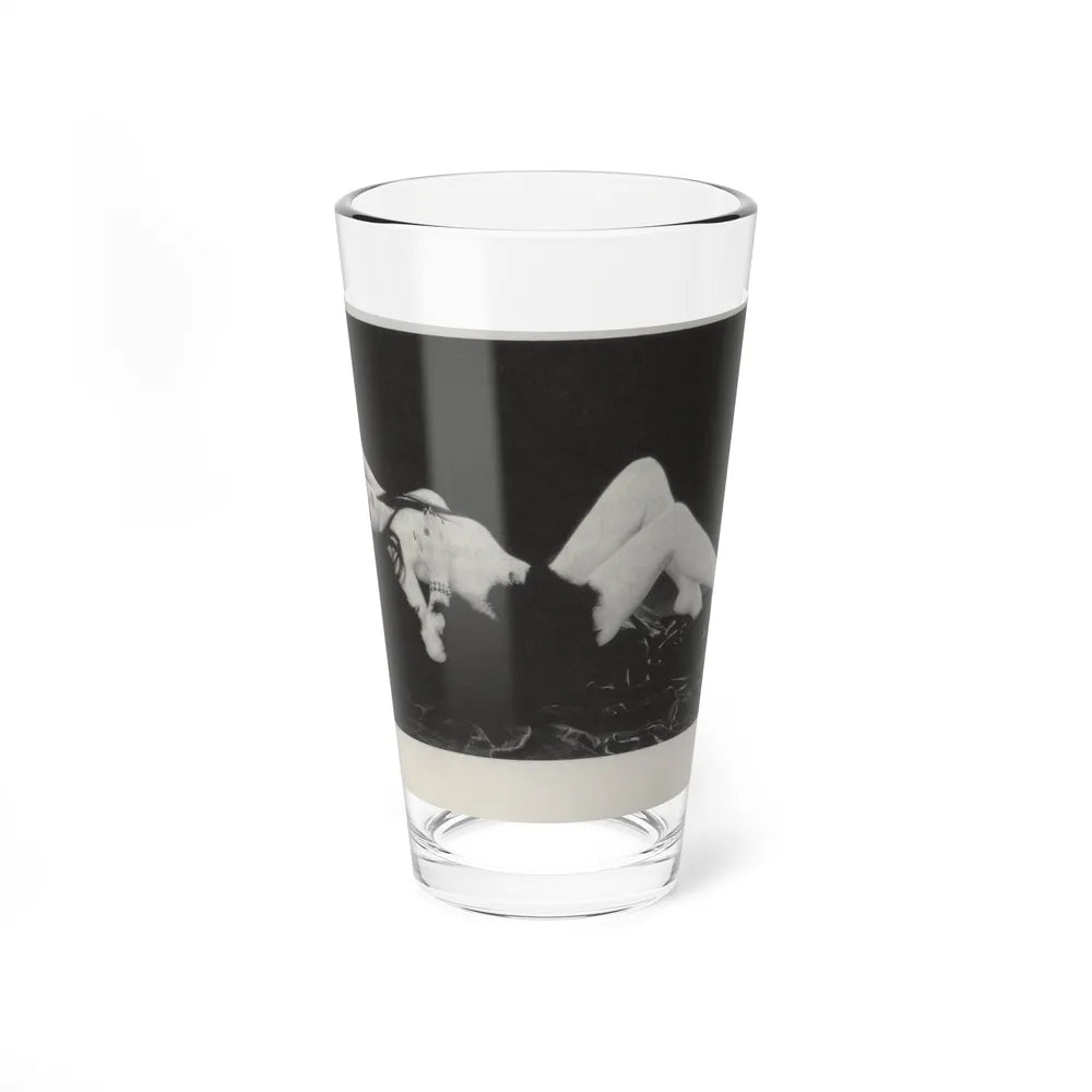 Elvira, Mistress Of The Dark #179 - B&W Half Naked Magazine Clipping (Vintage Female Icon) Pint Glass 16oz-16oz-Go Mug Yourself