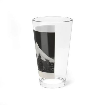 Elvira, Mistress Of The Dark #179 - B&W Half Naked Magazine Clipping (Vintage Female Icon) Pint Glass 16oz - Go Mug Yourself