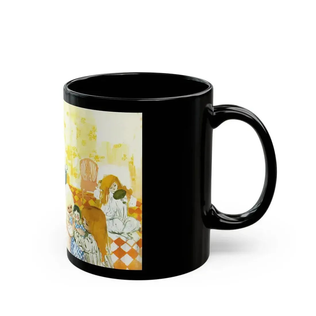 Em And Vi by Susan Lyle-Scott (2), Homes And Gardens magazine, 1964 - Black Coffee Mug - Go Mug Yourself