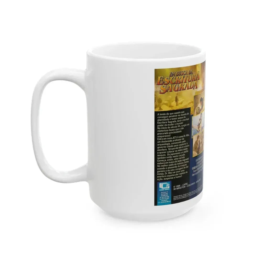 EM BUSCA DA ESCRITURA SAGRADA (VHS COVER) - White Coffee Mug - Go Mug Yourself