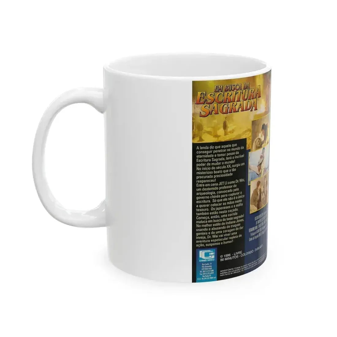 EM BUSCA DA ESCRITURA SAGRADA (VHS COVER) - White Coffee Mug - Go Mug Yourself