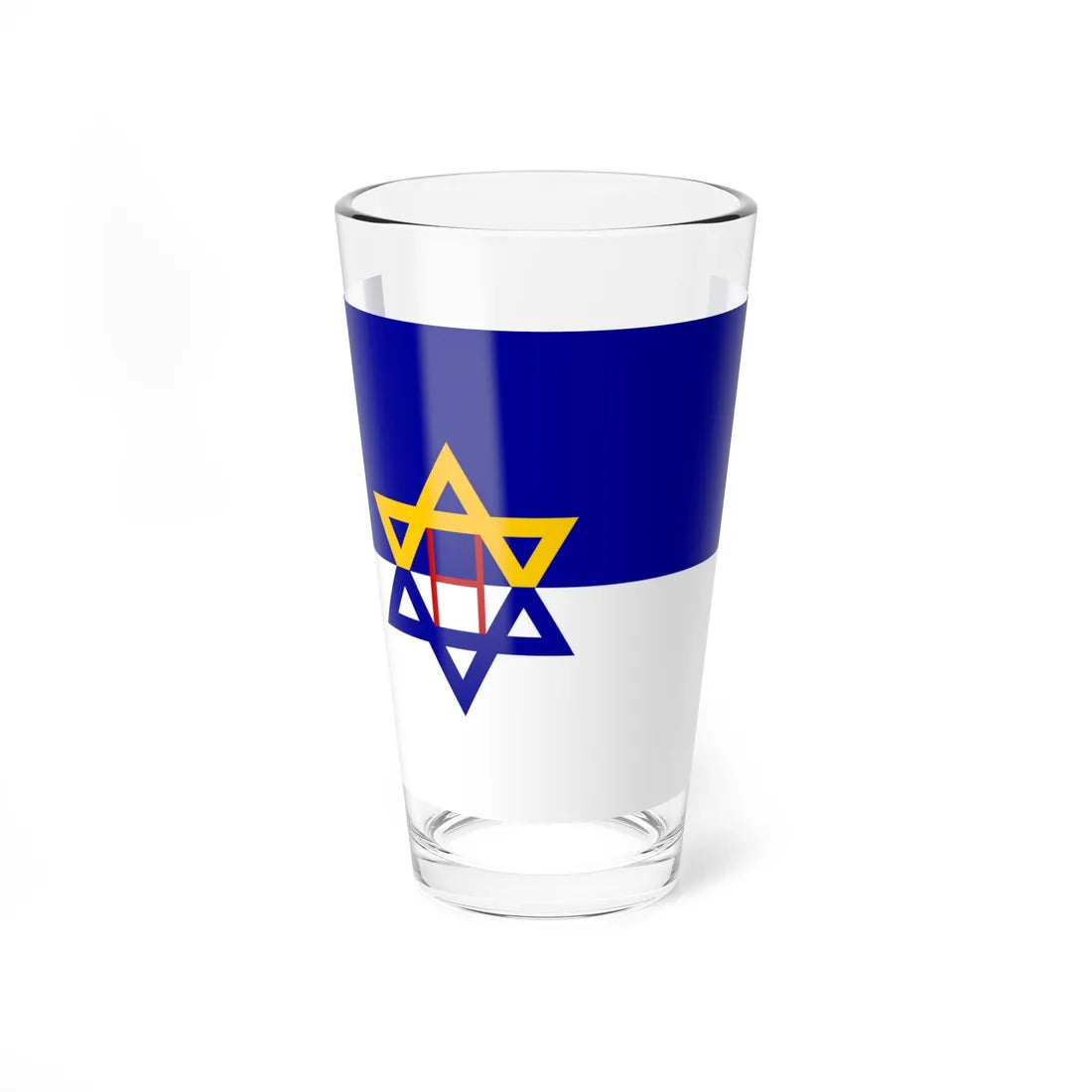 Emanuel ships Hebrew flag (Israel) Pint Glass 16oz 16oz - Go Mug Yourself