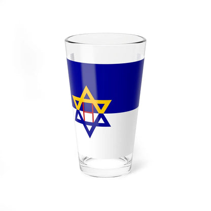 Emanuel ships Hebrew flag (Israel) Pint Glass 16oz 16oz - Go Mug Yourself