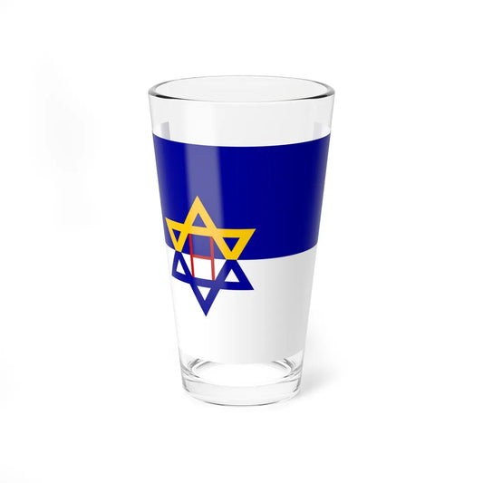 Emanuel ships Hebrew flag (Israel) Pint Glass 16oz 16oz - Go Mug Yourself