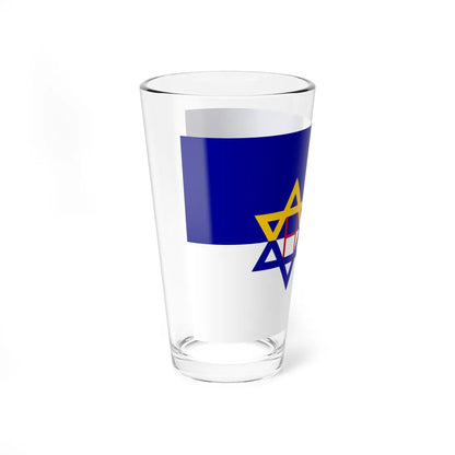 Emanuel ships Hebrew flag (Israel) Pint Glass 16oz - Go Mug Yourself