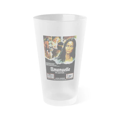 EMANUELLE AND THE LAST CANNIBALS (DANISH) 1977 Movie Poster - Frosted Pint Glass 16oz-16oz-Frosted-Go Mug Yourself