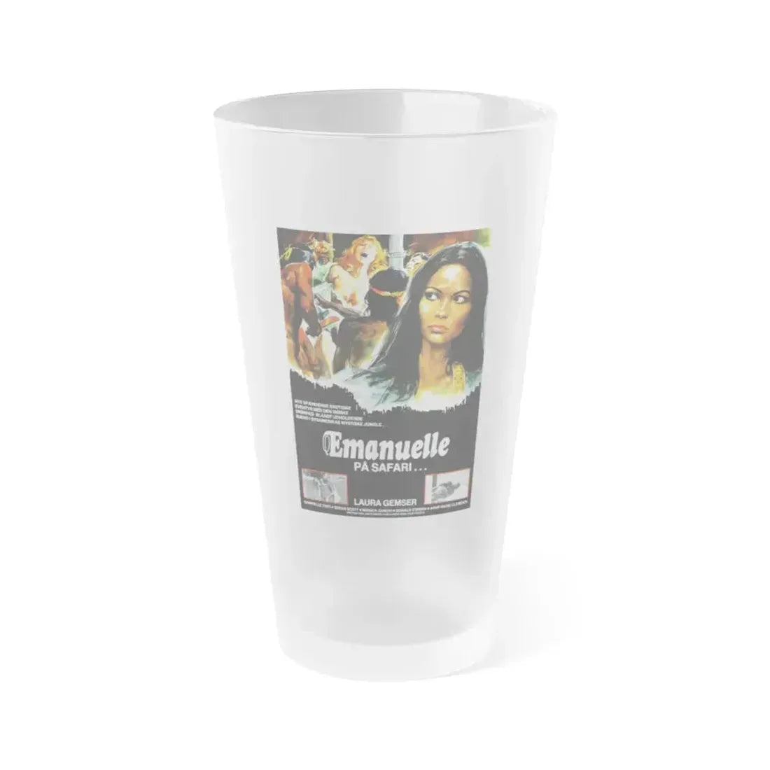 EMANUELLE AND THE LAST CANNIBALS (DANISH) 1977 Movie Poster - Frosted Pint Glass 16oz 16oz Frosted - Go Mug Yourself