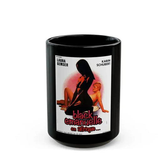 EMANUELLE IN AFRICA 1975 Movie Poster - Black Coffee Mug 15oz - Go Mug Yourself