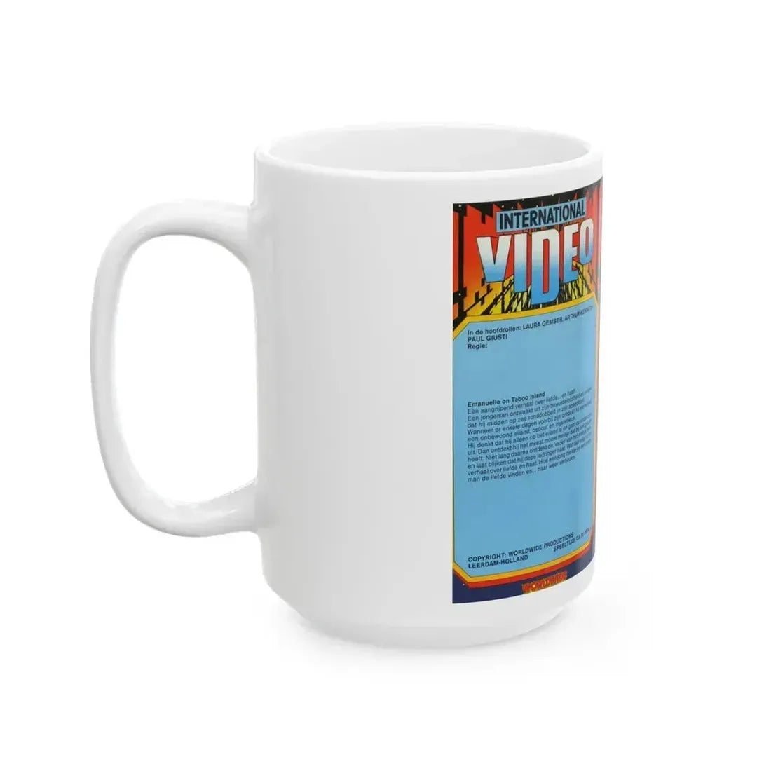 EMANUELLE ON TABOO ISLAND (VHS COVER) - White Coffee Mug - Go Mug Yourself