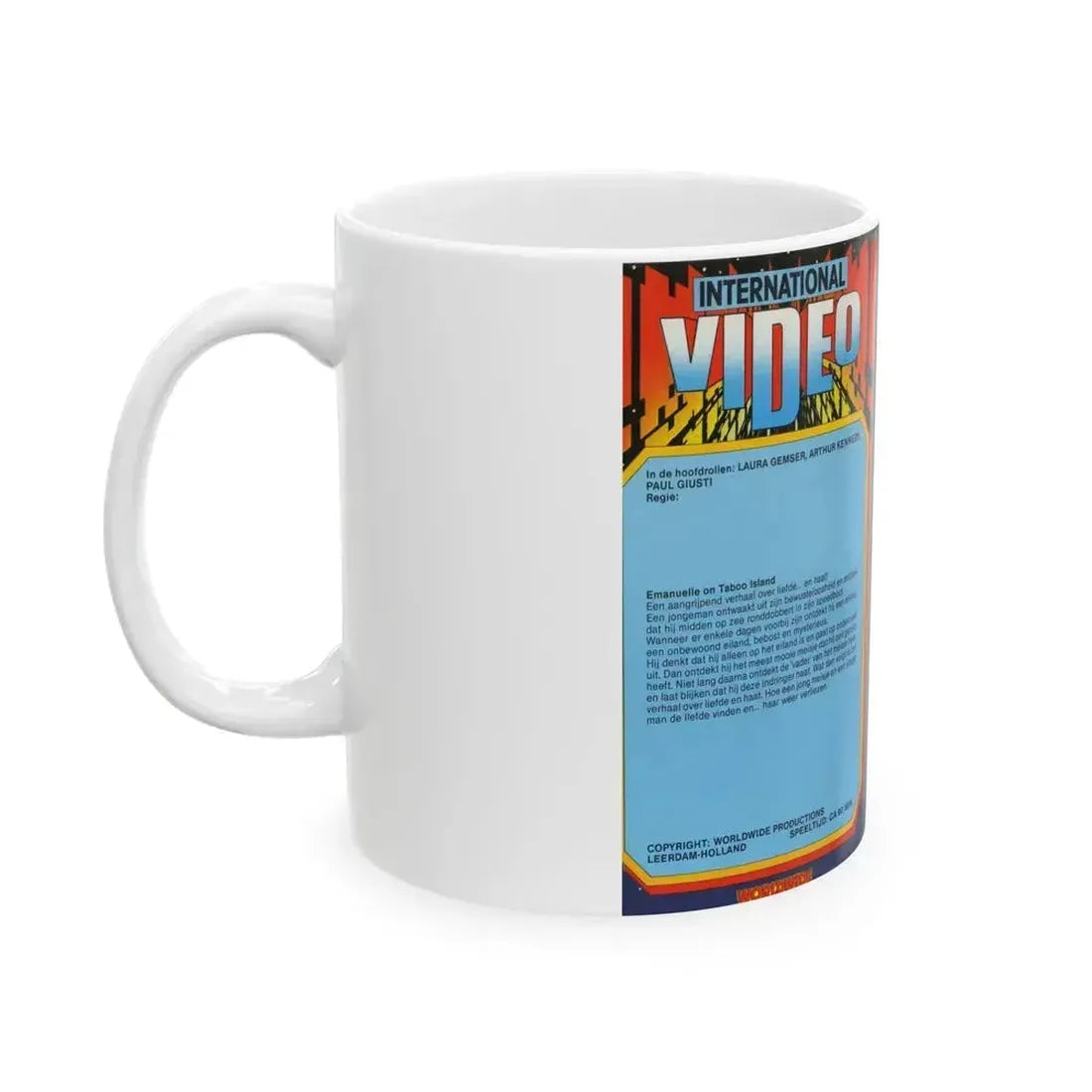 EMANUELLE ON TABOO ISLAND (VHS COVER) - White Coffee Mug - Go Mug Yourself