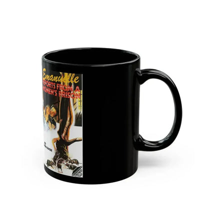 EMANUELLE REPORTS FROM A WOMENS PRISON (VHS COVER) - Black Coffee Mug - Go Mug Yourself