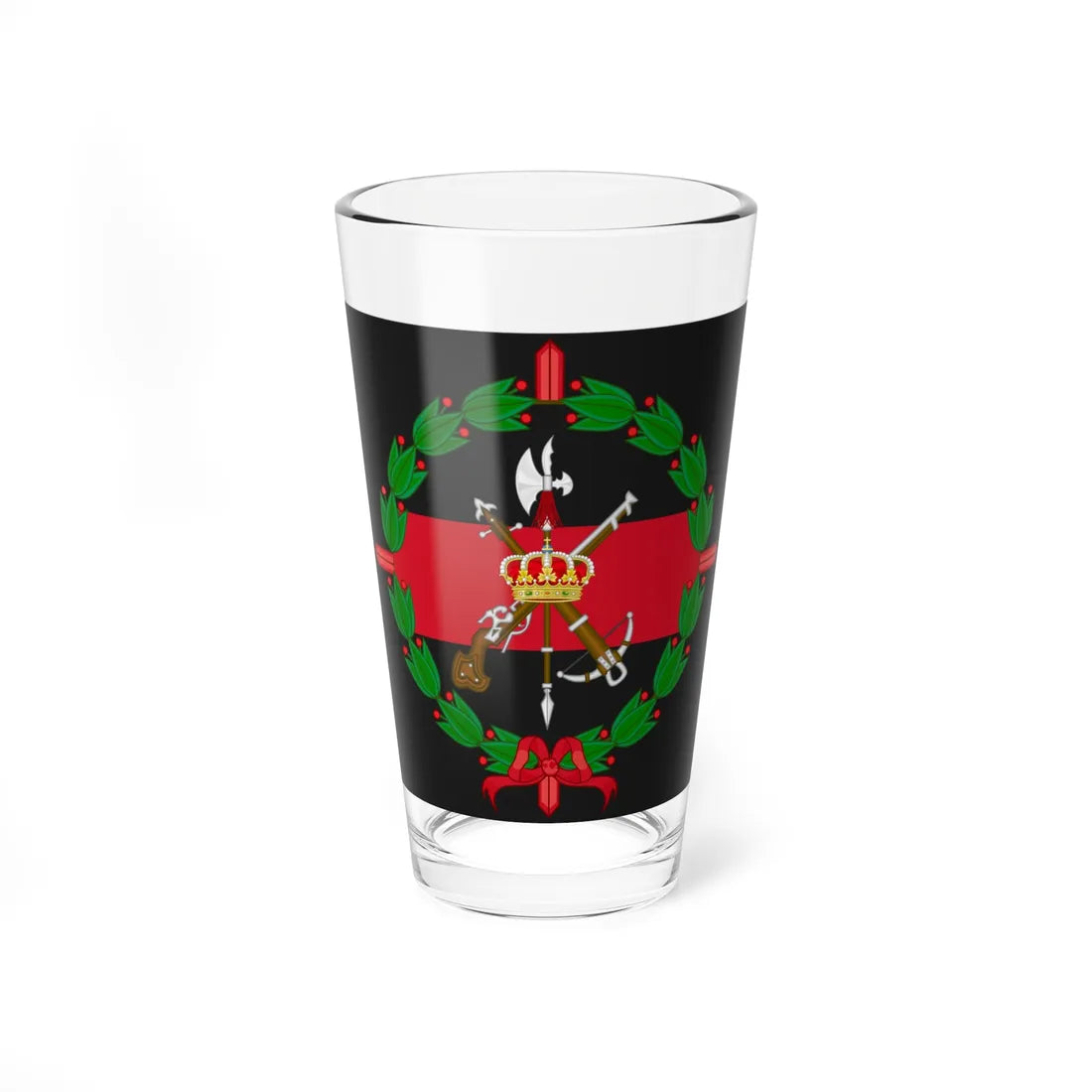 Emblem 1st Spanish Legion Tercio Gran Capitan (Spain) (Coat of Arms) Pint Glass 16oz 16oz - Go Mug Yourself