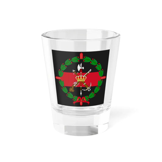 Emblem 1st Spanish Legion Tercio Gran Capitan (Spain) (Coat of Arms) Shot Glass 1.5oz 1.5oz - Go Mug Yourself