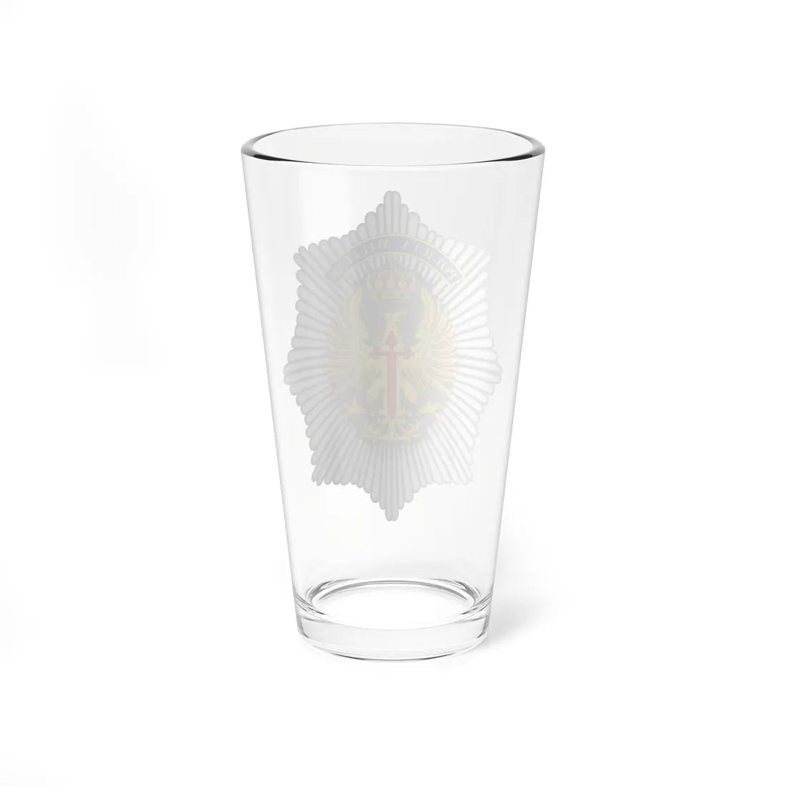 Emblem and Badge of the Spanish Army Military Police (Spain) (Coat of Arms) Pint Glass 16oz - Go Mug Yourself