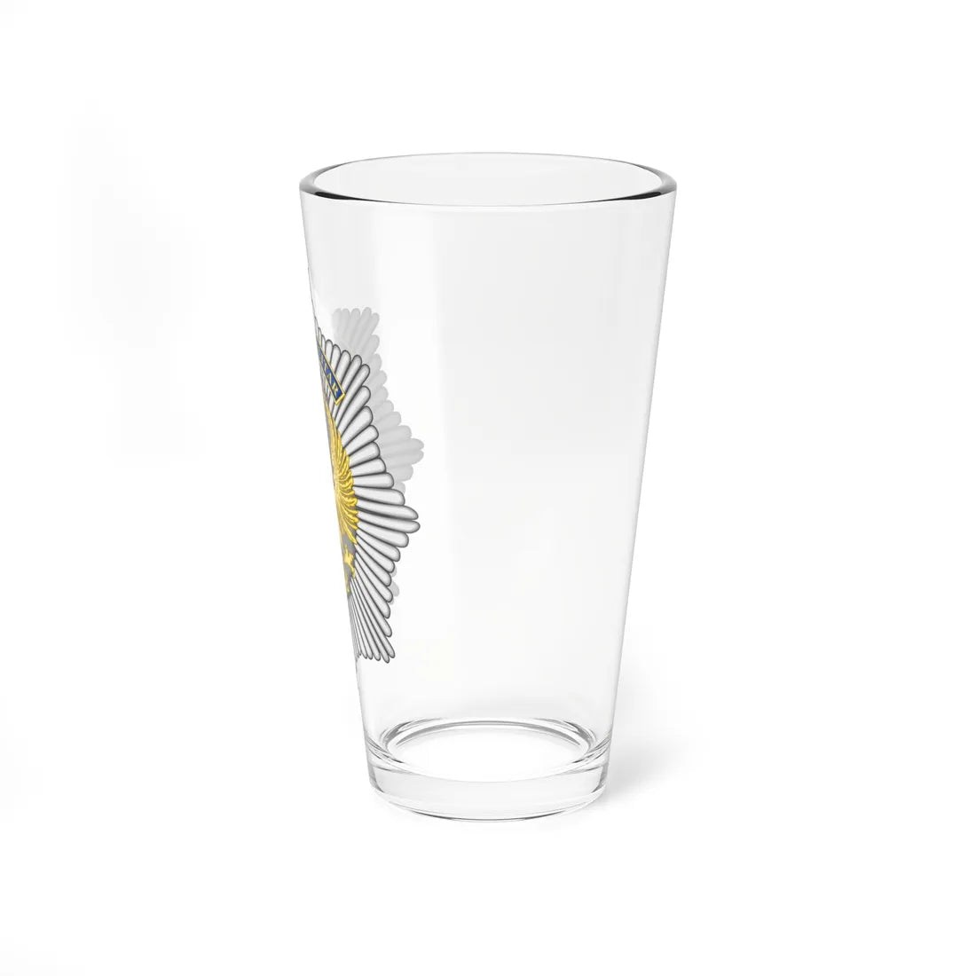 Emblem and Badge of the Spanish Army Military Police (Spain) (Coat of Arms) Pint Glass 16oz - Go Mug Yourself