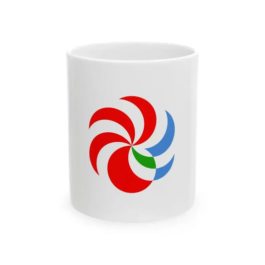 Emblem Flag of Ehime Prefecture 1989-1999 (Japan) White Coffee Mug 11oz - Go Mug Yourself