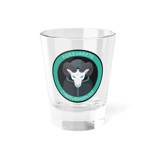 Emblem for Cyber-conscription Denmark (Denmark) (Coat of Arms) Shot Glass 1.5oz 1.5oz - Go Mug Yourself