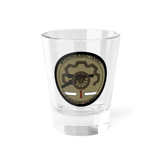 Emblem for the 1-II-DAR (Denmark) (Coat of Arms) Shot Glass 1.5oz 1.5oz - Go Mug Yourself