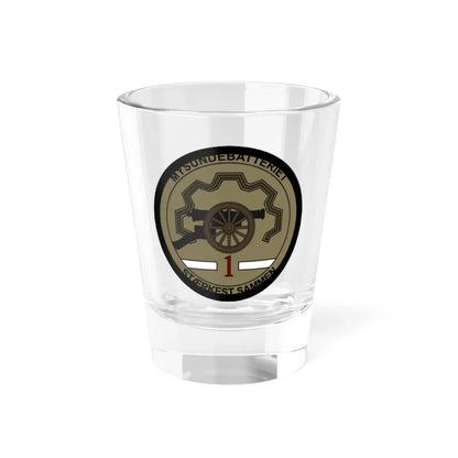 Emblem for the 1-II-DAR (Denmark) (Coat of Arms) Shot Glass 1.5oz - Go Mug Yourself