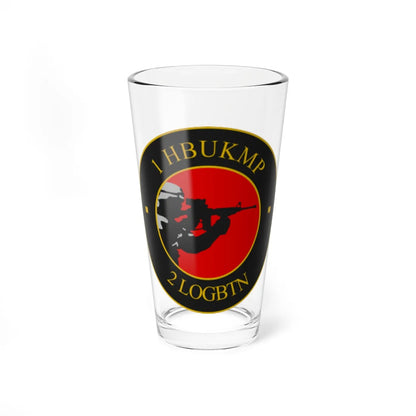 Emblem for the 1-II-TRR (Denmark) (Coat of Arms) Pint Glass 16oz 16oz - Go Mug Yourself