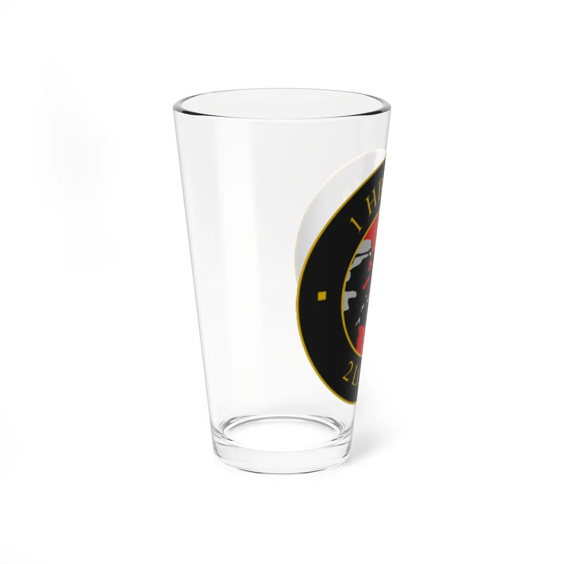 Emblem for the 1-II-TRR (Denmark) (Coat of Arms) Pint Glass 16oz - Go Mug Yourself