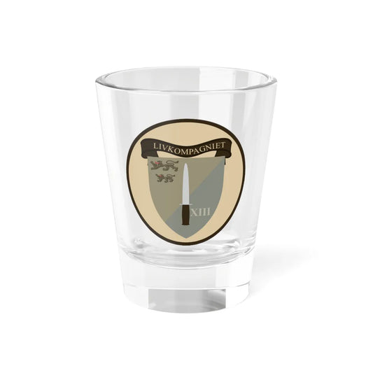 Emblem for the 1-XIII-SLFR (Denmark) (Coat of Arms) Shot Glass 1.5oz 1.5oz - Go Mug Yourself