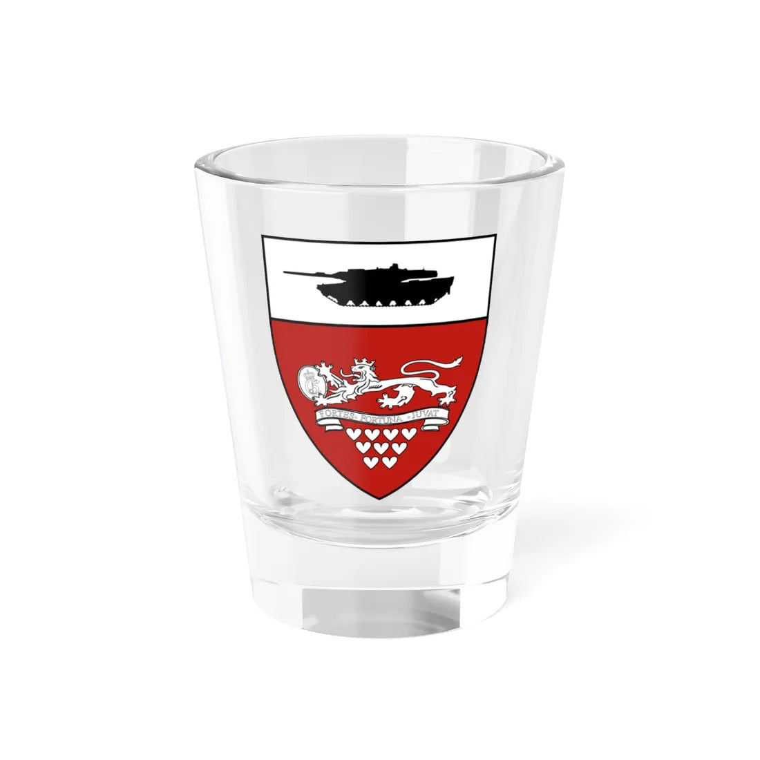 Emblem for the 2-I-JDR (Denmark) (Coat of Arms) Shot Glass 1.5oz - Go Mug Yourself