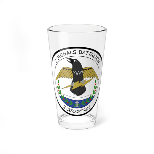 Emblem for the 2-II-FSR (Denmark) (Coat of Arms) Pint Glass 16oz 16oz - Go Mug Yourself