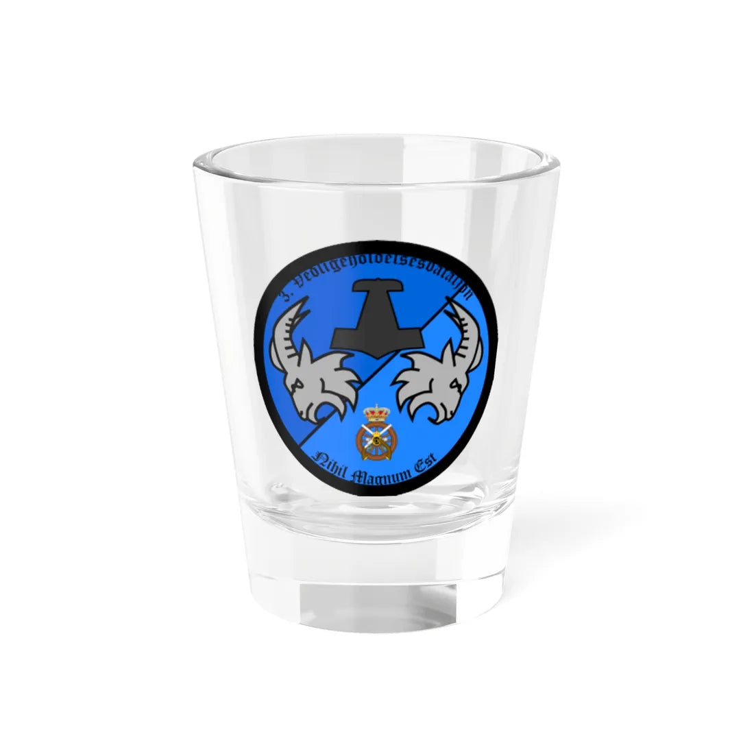Emblem for the 3-III-TRR (Denmark) (Coat of Arms) Shot Glass 1.5oz 1.5oz - Go Mug Yourself