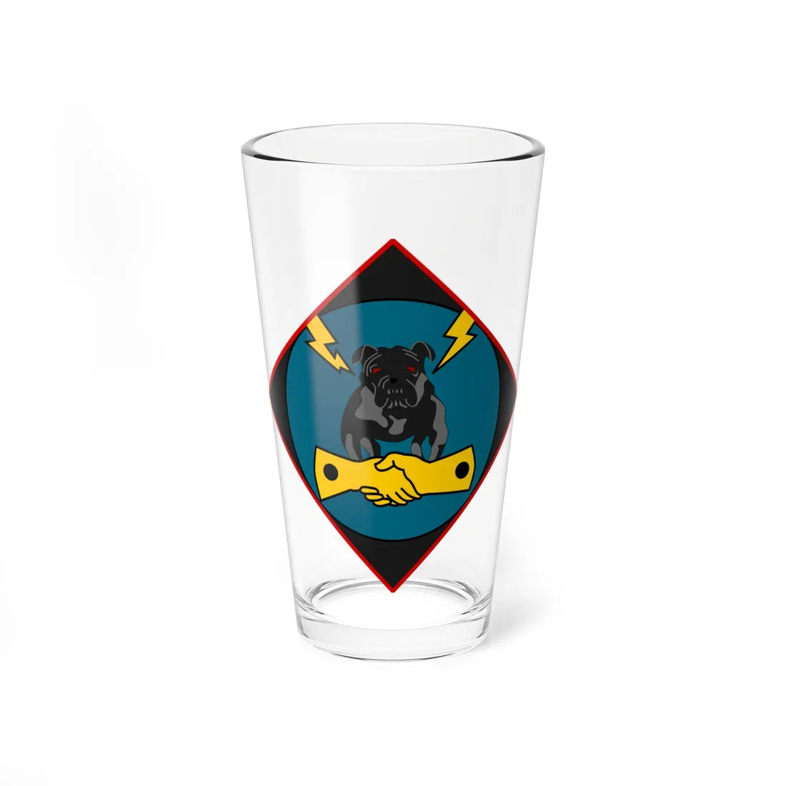 Emblem for the 3-V-JDR (Denmark) (Coat of Arms) Pint Glass 16oz 16oz - Go Mug Yourself