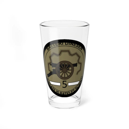 Emblem for the 5-II-DAR (Denmark) (Coat of Arms) Pint Glass 16oz 16oz - Go Mug Yourself