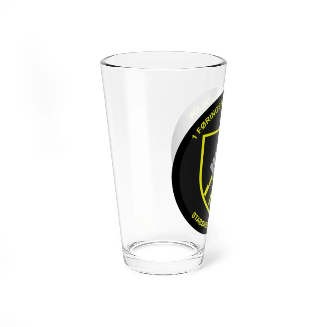 Emblem for the Danish 1 Brigade Staff (Denmark) (Coat of Arms) Pint Glass 16oz - Go Mug Yourself