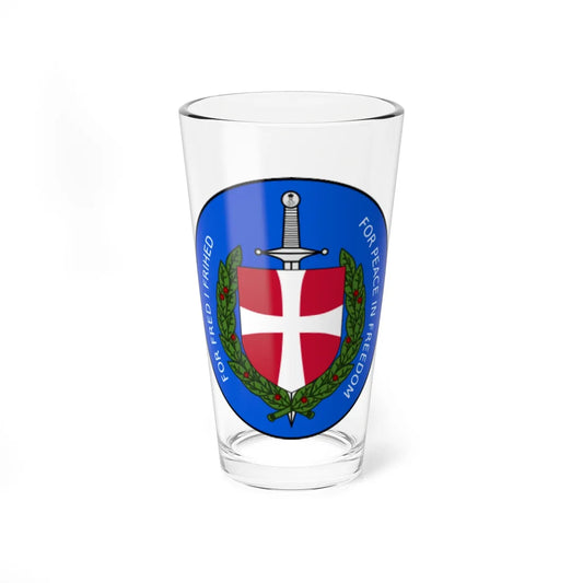 Emblem for the Danish 2 Brigade (Denmark) (Coat of Arms) Pint Glass 16oz 16oz - Go Mug Yourself