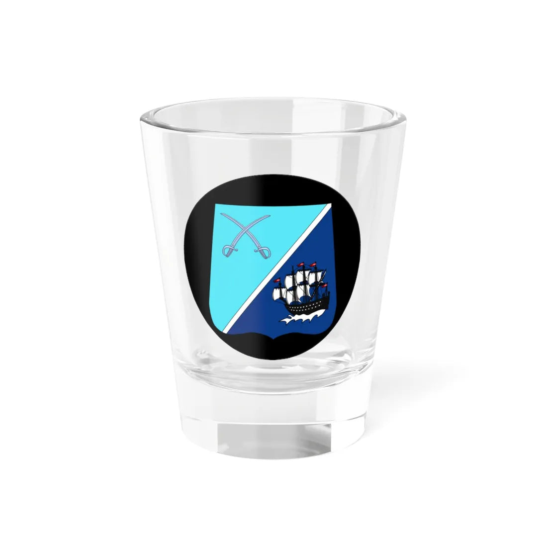 Emblem for the Danish 3rd Marine Squadron (Denmark) (Coat of Arms) Shot Glass 1.5oz 1.5oz - Go Mug Yourself