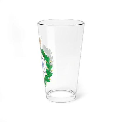 Emblem for the Danish Department of Geodetic Studies (Denmark) (Coat of Arms) Pint Glass 16oz - Go Mug Yourself
