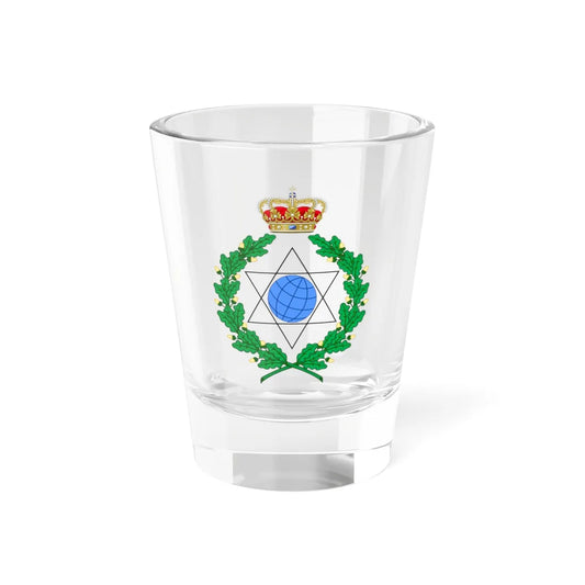 Emblem for the Danish Department of Geodetic Studies (Denmark) (Coat of Arms) Shot Glass 1.5oz 1.5oz - Go Mug Yourself
