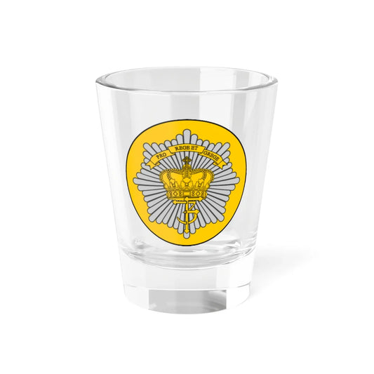 Emblem for the Danish Royal Life Guards IV Battalion (Denmark) (Coat of Arms) Shot Glass 1.5oz 1.5oz - Go Mug Yourself