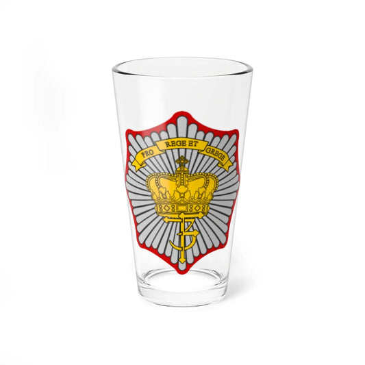 Emblem for the Danish Royal Life Guards Musical Corps (Denmark) (Coat of Arms) Pint Glass 16oz 16oz - Go Mug Yourself