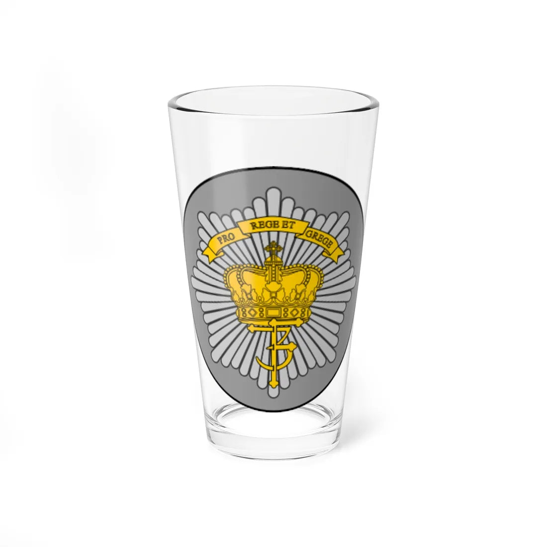 Emblem for the Danish Royal Life Guards VI Battalion (Denmark) (Coat of Arms) Pint Glass 16oz 16oz - Go Mug Yourself